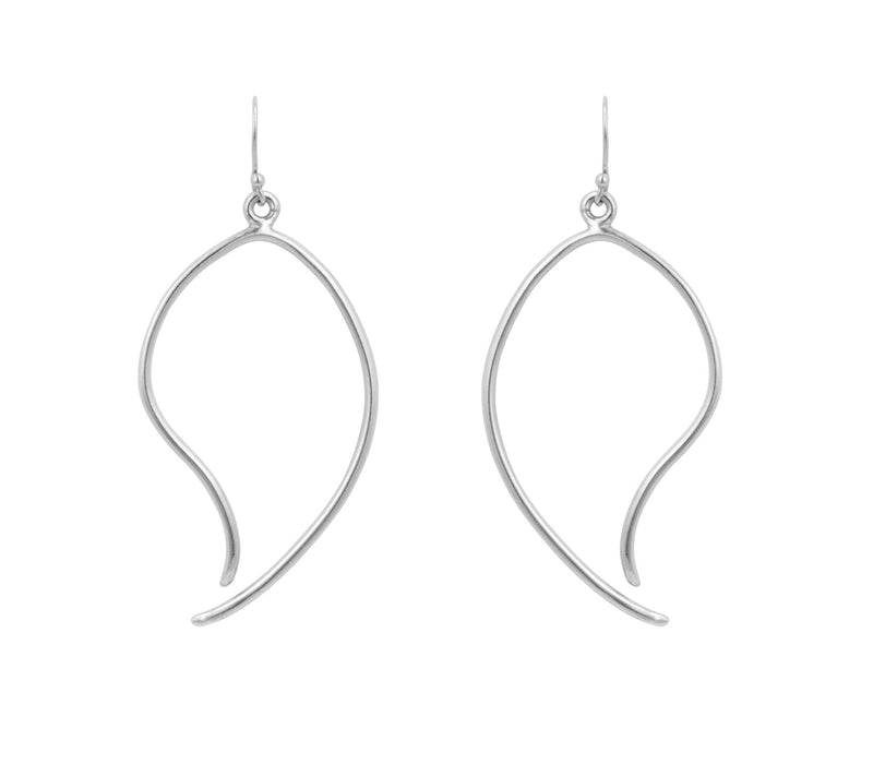 Open leaf earrings